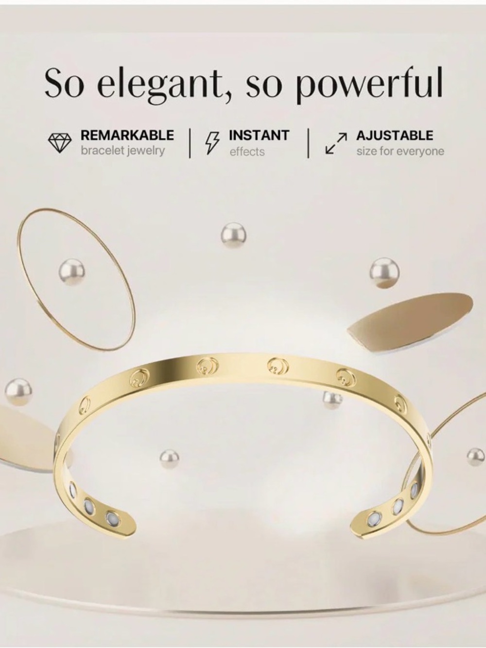 Gold CALMI Bracelet - Signature Edition. Comes with box. Gently worn. - Picture 5 of 12